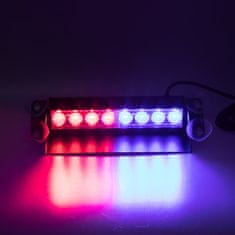 Stualarm PREDATOR LED vnitřní, 8x3W, 12-24V, červeno-modrý, 240mm (kf750-2blre)
