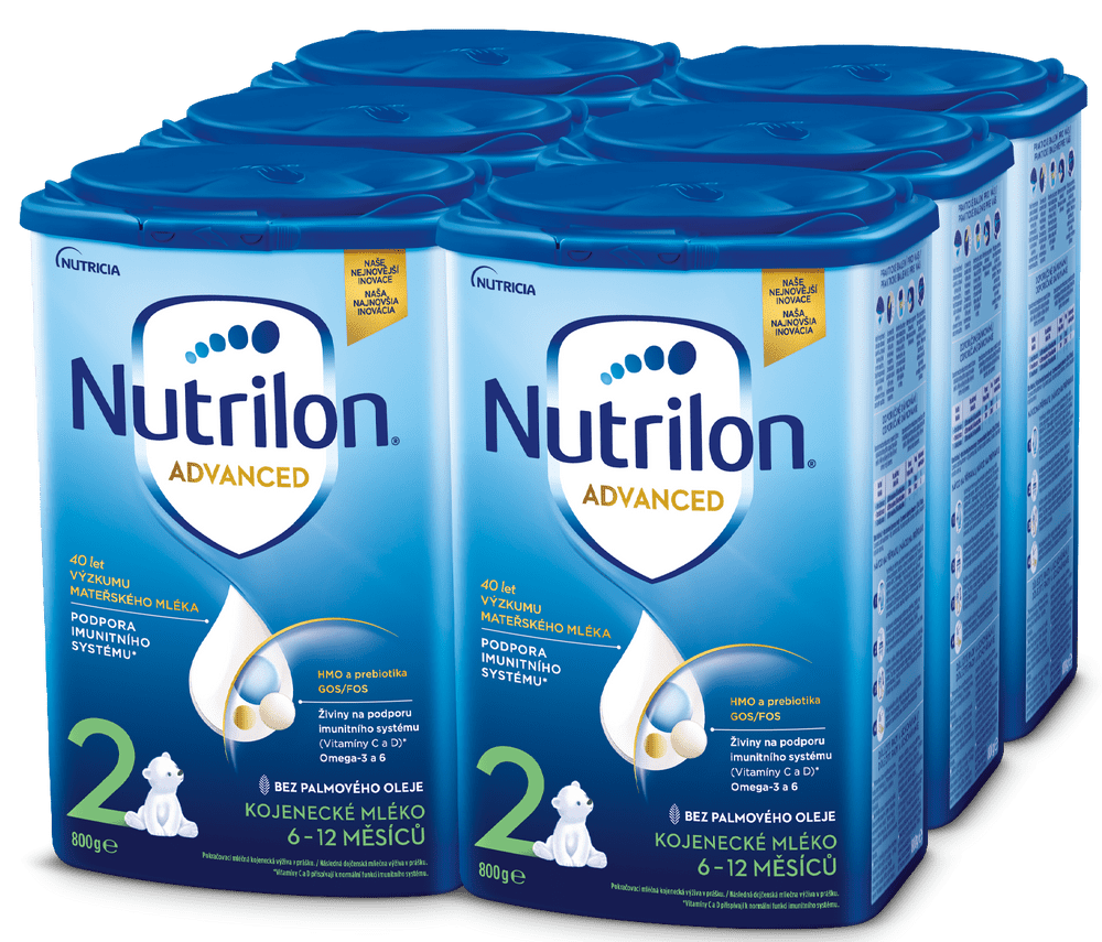 Levně Nutrilon 2 Advanced pokračovací kojenecké mléko 6x 800g, 6+