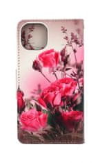 TopQ Pouzdro iPhone 13 knížkové Romantické růže 66354