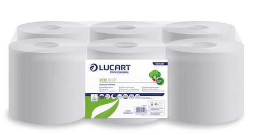 Lucart Professional Ručníky "Eco", bílé, papírové, role, 2 vrstvé, 861081