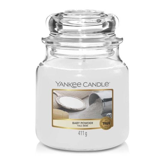Yankee Candle vonná svíčka Baby Powder (Dětský pudr) 411g