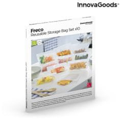 InnovaGoods Sada znovu použitelných sáčků na potraviny Freco, 10 ks