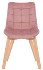 BHM Germany Jídelní židle Passaic, samet, růžová 