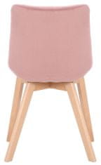 BHM Germany Jídelní židle Passaic, samet, růžová 