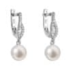 Krásné stříbrné náušnice s pravými perlami 21027.1