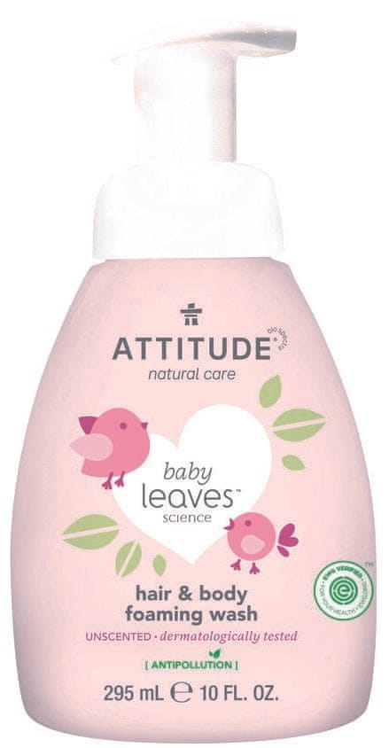 Attitude Dětská mycí pěna (2 v 1) Baby leaves bez vůně 295 ml
