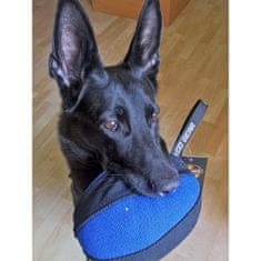 DINGO GEAR Hračka na výcvik psa z ringové látky - Rugby, modrá/černá