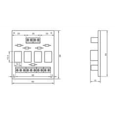 Sebury Interlock modul / blokovací relé pro dvoje dveře PCB-501