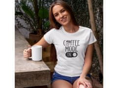 Fenomeno Dámské tričko Coffee mode on - bílé Velikost: 2XL
