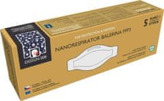 Balerina Český zdravotnický nano respirátor PFHM933-FFP3, fish type, vzor 8 - balení 5ks