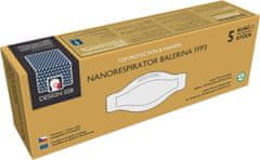 Balerina Český zdravotnický nano respirátor PFHM933-FFP3, fish type, vzor 28 - balení 5ks