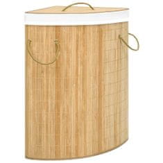 shumee Rohový bambusový koš na prádlo 60 l