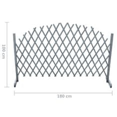 Greatstore Vrbový trelážový plot masivní jedle 1,8 x 1 m šedý