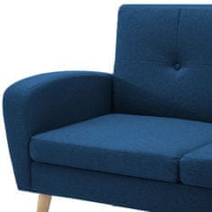 Greatstore Rohová sedačka s textilním čalouněním 186 x 136 x 79 cm modrá