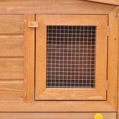 Vidaxl Zahradní králíkárna/domek pro drobná zvířata se stříškou dřevo