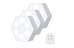 Alum online 3x LED bezdrátové svítidlo na dálkové ovládání - hranaté