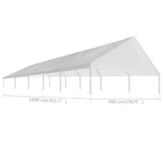 Greatstore Střecha k party stanu bílá 5 x 10 m
