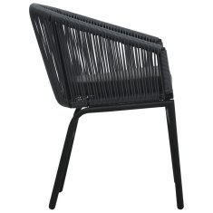 Greatstore Zahradní židle 2 ks antracitové PVC ratan