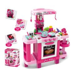 Baby Mix Dětská kuchyňka malý šéfkuchař + příslušenství růžová