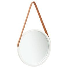 shumee vidaXL Nástěnné zrcadlo na proužku 40 cm Bílé