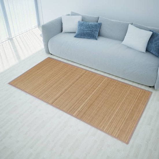 Vidaxl Obdélníková hnědá bambusová rohož / koberec 80 x 200 cm