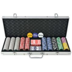 Greatstore Poker set s 500 laserovými žetony z hliníku