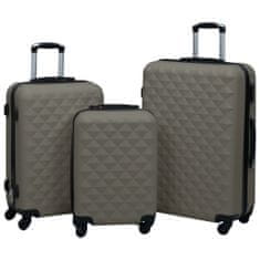 Greatstore Sada skořepinových kufrů na kolečkách 3 ks antracitová ABS