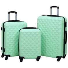 shumee Sada skořepinových kufrů na kolečkách 3 ks mátová ABS