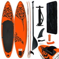 Vidaxl Nafukovací SUP paddleboard 366 x 76 x 15 cm oranžový