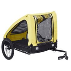 Greatstore Vozík za kolo pro domácí mazlíčky žluto-černý
