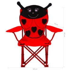 Greatstore Dětské zahradní židle 2 ks červené textil