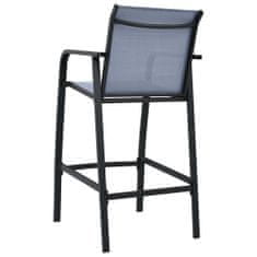 Petromila Zahradní barové židle 4 ks šedé textilen