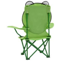 Greatstore Dětské zahradní židle 2 ks zelené textil