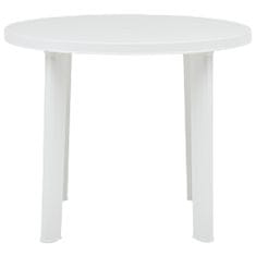 Vidaxl Zahradní stůl bílý 89 cm plast