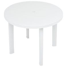 Greatstore Zahradní stůl bílý 89 cm plast