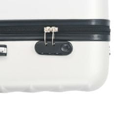 Greatstore Sada skořepinových kufrů na kolečkách 3 ks jasně stříbrná ABS