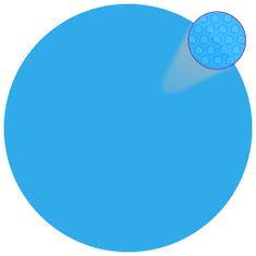 Vidaxl Kulatá modrá bazénová plachta z polyetylenu 549 cm
