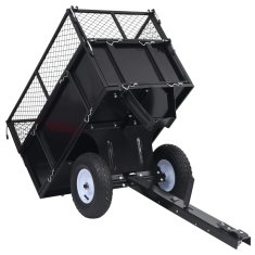 shumee Sklápěcí přívěsný vozík pro zahradní sekačku nosnost 150 kg