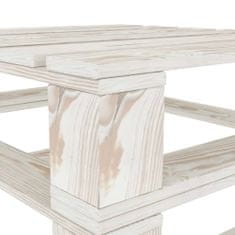 Greatstore Zahradní paletový stůl bílý dřevo