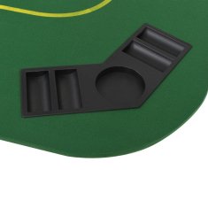 Greatstore Skládací pokerová deska na stůl 4dílná obdélníková zelená