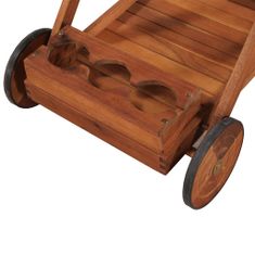 Greatstore Čajový vozík masivní akáciové dřevo