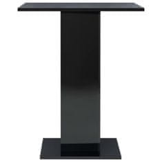 Greatstore Bistro stolek černý s vysokým leskem 60 x 60 x 75 cm dřevotříska