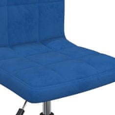 Greatstore Otočná kancelářská židle modrá samet