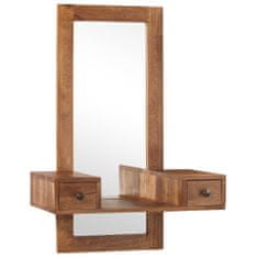 Petromila Kosmetické zrcadlo se 2 zásuvkami masivní sheeshamové dřevo