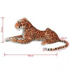 Greatstore Leopard plyšová hračka hnědý XXL