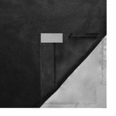 Greatstore Zatemňovací závěsy, 2 ks, dvouvrstvé, 140x175 cm, černá