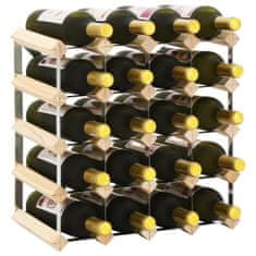 Greatstore Stojan na víno na 20 lahví masivní borové dřevo