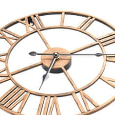 shumee Nástěnné hodiny kovové 40 cm zlaté