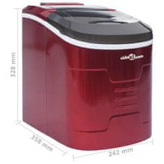 Vidaxl Výrobník ledových kostek červený 2,4 l 15 kg/24 h