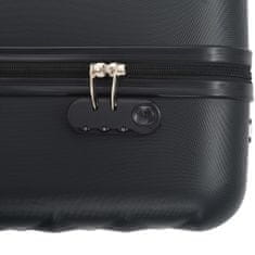 Greatstore Sada skořepinových kufrů na kolečkách 3 ks černá ABS